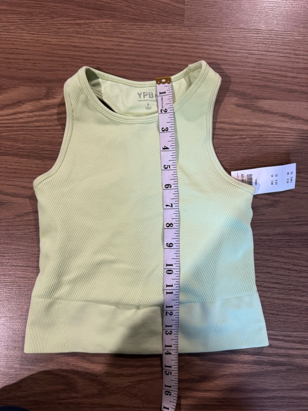 Light Green Ribbed Sports Bra - Picture 2 of 7